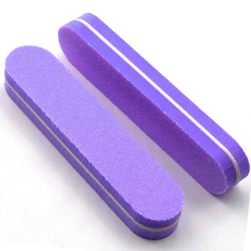 Purple 1 шт. Горячая шлифовальная губка для ногтей Мини акриловая пилка для ногтей перед нанесением лака для ногтей педикюр и маникюр удобные инструменты Новинка - Цвет: Purple