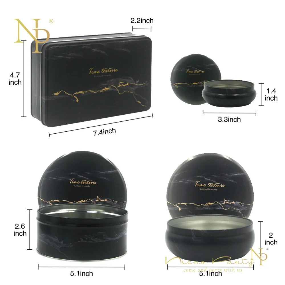 Nicro 4 Pcs/Set Marble Stripe Blackparty Favors Chocolate Boxparty Decoration New Decor Diy Home #Oth102 | Дом и сад