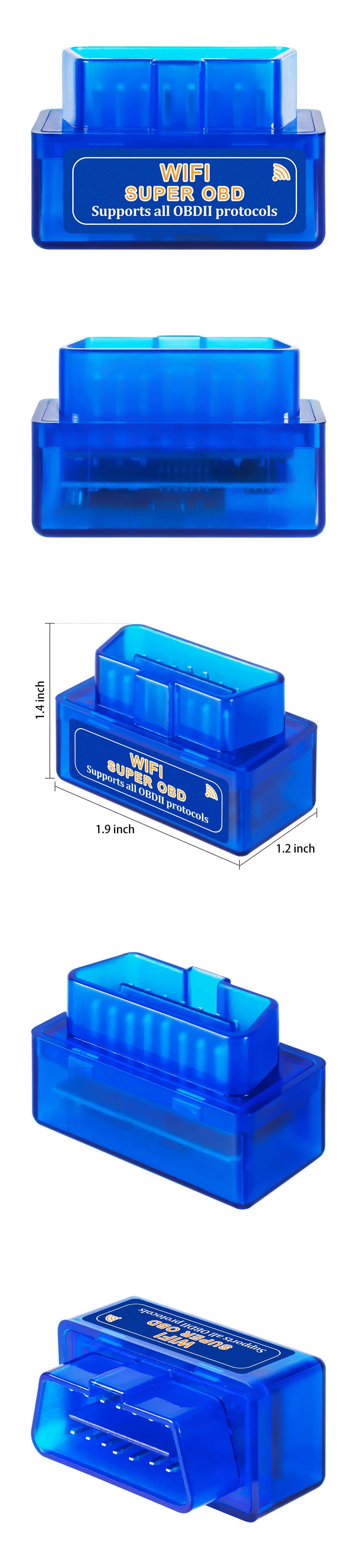 Elm327 WiFi Версия 1,5 мини OBDII считыватель кода с чипом Pic18f25k80 OBD 2 ELM 327 Wifi диагностический сканер инструмент для iOS/Android