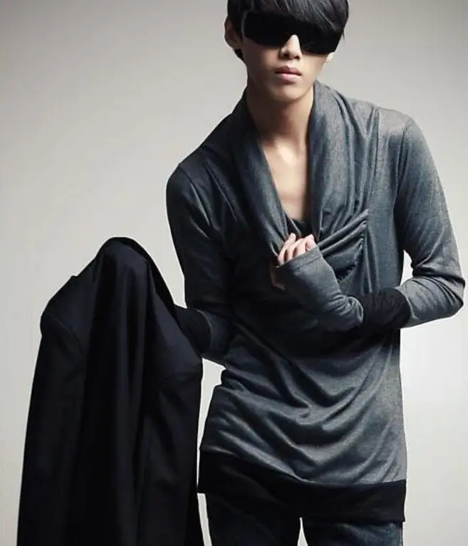 Мужская футболка с длинным рукавом GD облегающая большого размера перчатками для