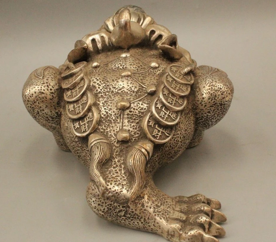 SCY китайский Тибетский серебристый рисунок денег богатое богатство Золотая жаба