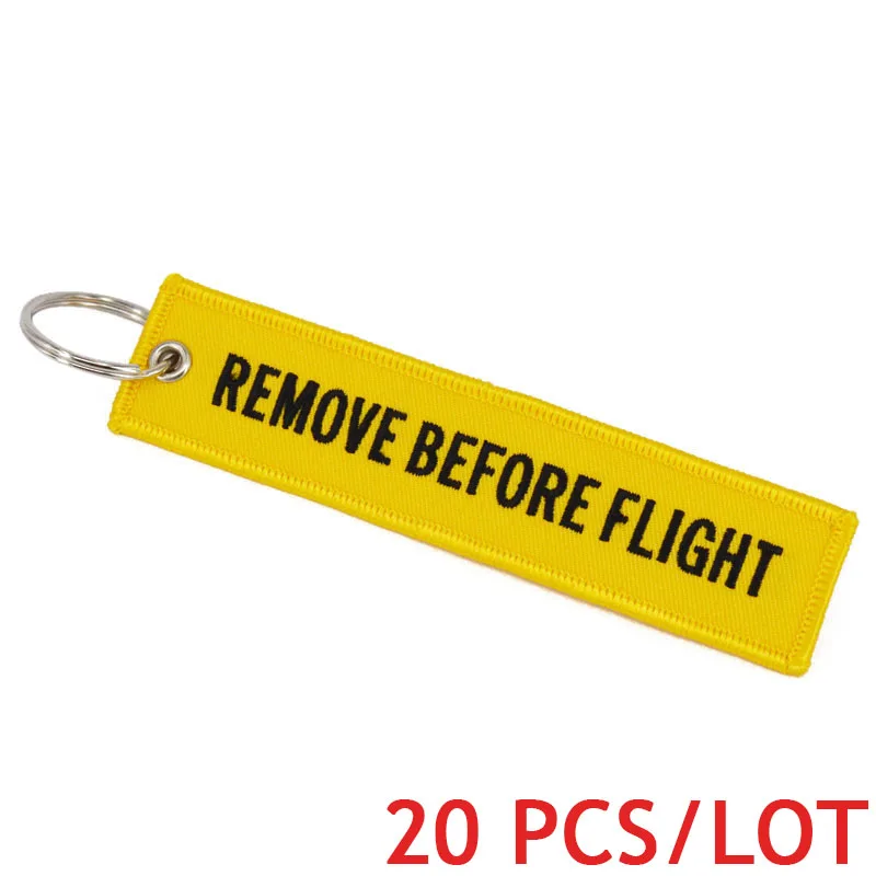 Цвет: желтый Remove Before Flight Airworthy тег брелоки модный брелок для Авиации Теги OEM брелки Модные украшения 20 шт./лот - Цвет: Цвет: желтый