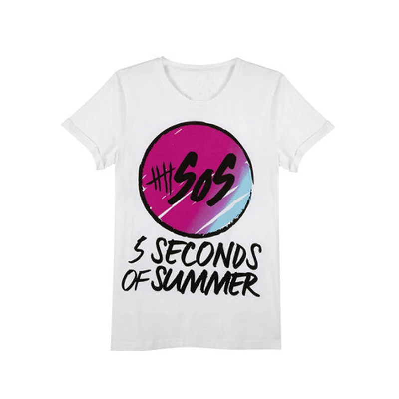 Женская футболка с круглым вырезом Tumblr 5 секунд лета принтом размера плюс|5 seconds of