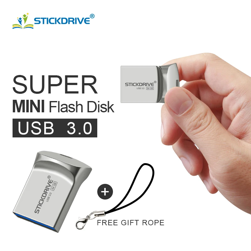 Водонепроницаемый супер мини usb флеш накопитель 4 ГБ 8 16 32 Гб металлический 3 0