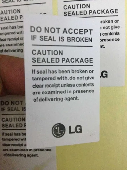 

Высококачественная клейкая этикетка-наклейка 500 шт./лот для LG F100 F180 F200 G1 G2 Nexus, упаковочная коробка-полоса