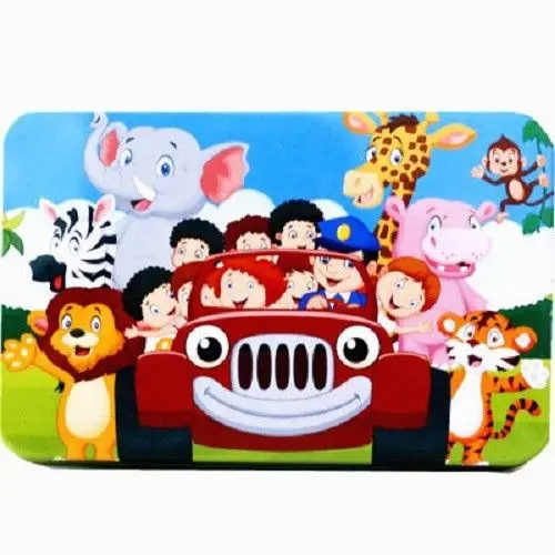 Animal-Car-60pcs Монтессори деревянная настольная игра-головоломка штук с металлической коробкой 60/100/200 шт. Juguetes IQ образования детей 3 лет с принтом Бэтмена из мультфильма животное - Цвет: Animal-Car-60pcs
