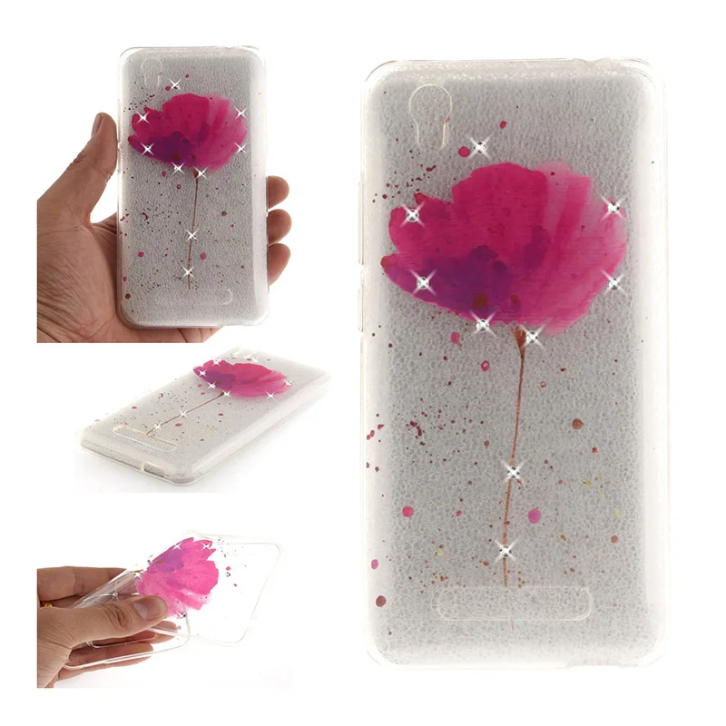 Soft TPU Phone Case For ZTE Blade X3 T620 KeFo Bling Rhinestone Silicone A452 Q519T D2 5.0 inch Cover |