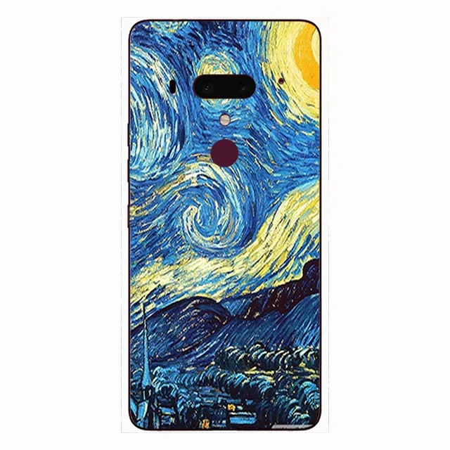 Силиконовый мягкий чехол для телефона HTC U12 Plus из ТПУ милый мультяшный + U 12