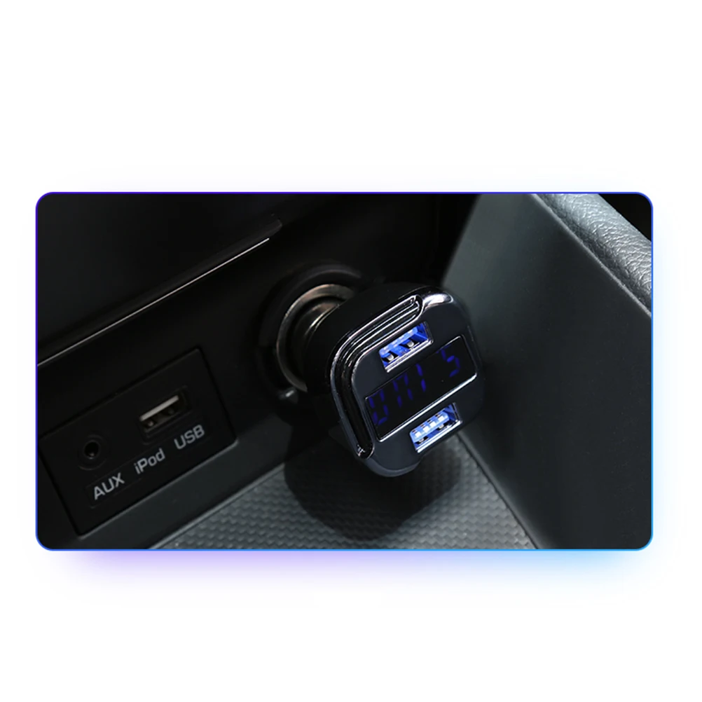 EC8 Многофункциональный Быстрый Dual USB Автомобильное Зарядное устройство 2 Порты и