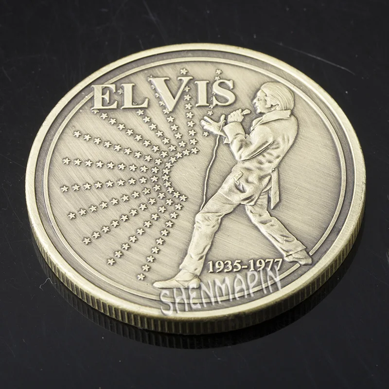 Памятная монета короля рок н ролла Элвиса Пресли 1935 коллекционные монеты для