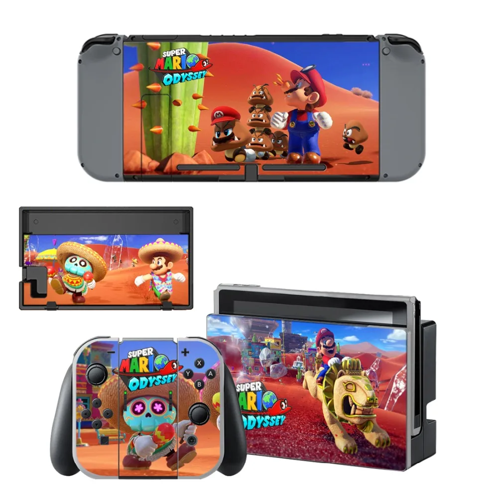 Супер Марио Одиссея кожи Стикеры винил для NintendoSwitch стикеры s скины для Nintend переключатель NS консоли и Joy-Con контроллеры