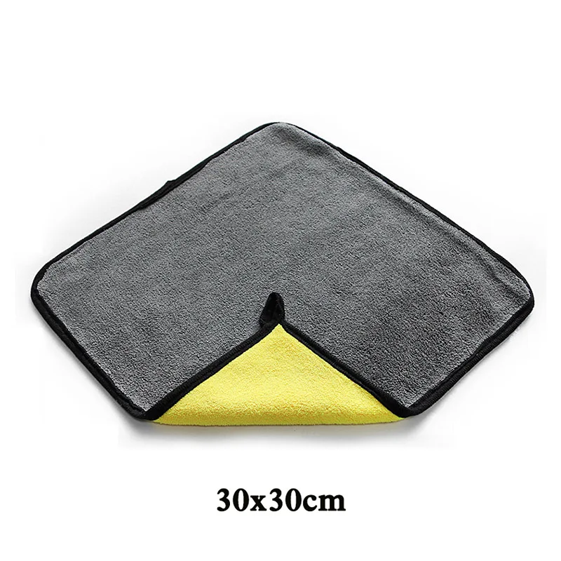 30x30cm Полотенце из микрофибры для мытья автомобиля, чистящая ткань для мытья автомобиля, сушильное полотенце, супер абсорбент, уход за автомобилем, чистящая одежда Z2 - Цвет: 30x30cm