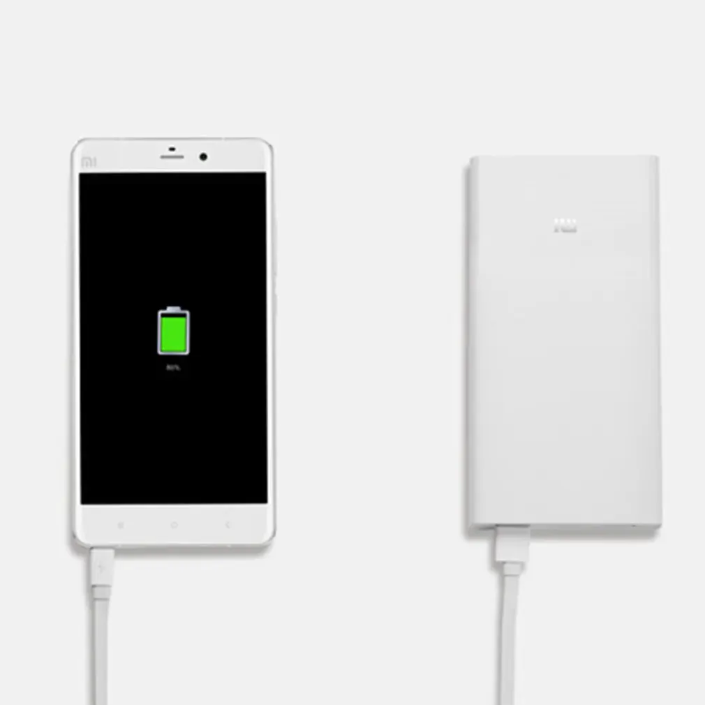 Xiaomi 20000 мАч Внешний аккумулятор Двусторонняя Быстрая зарядка ультра тонкий для мобильных телефонов Быстрая зарядка двойной USB цифровой