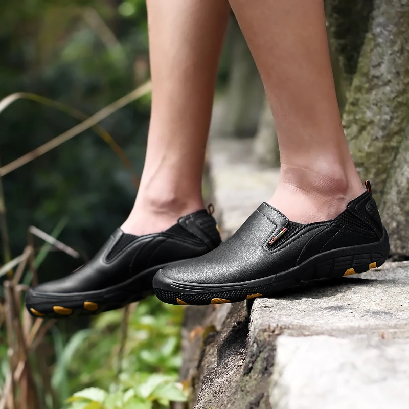 Новинка крутая обувь для пешего туризма мужские кожаные уличные кроссовки