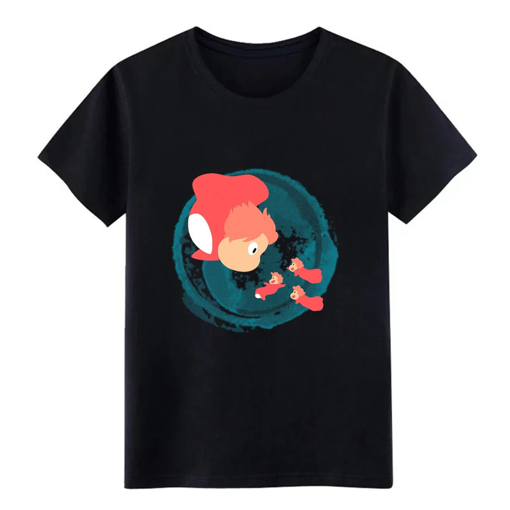 Ponyo винтажная Спортивная футболка с принтом хлопковая европейский размер S-3xl