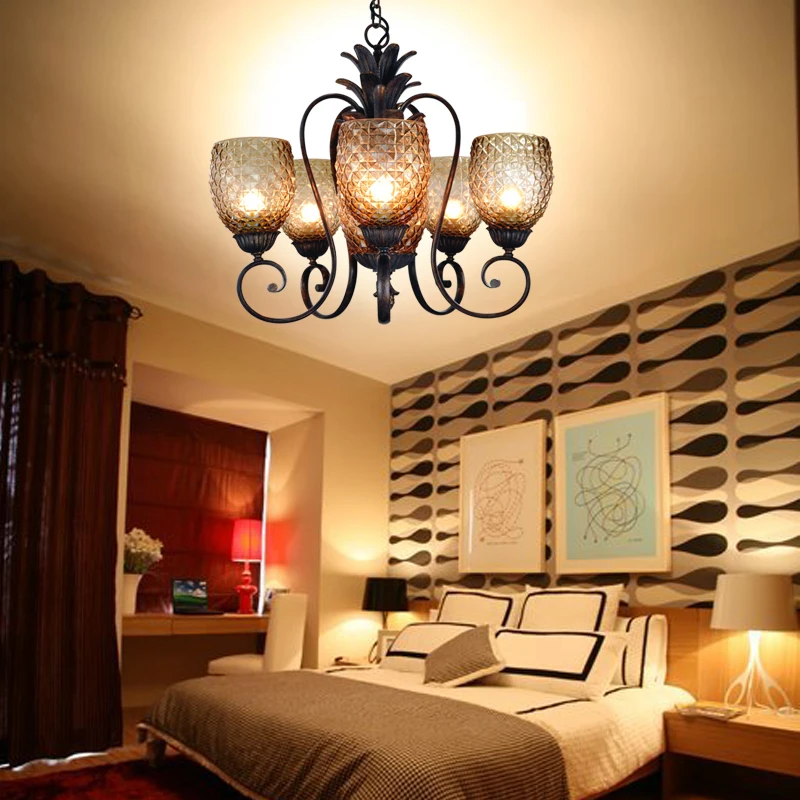 Стеклянная люстра в форме ананаса европейском стиле американском для спальни