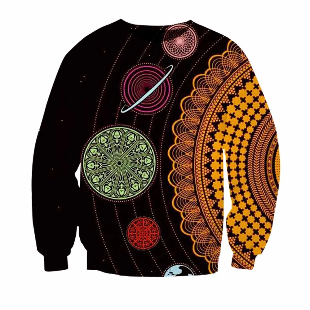 Новая мода Galaxy печати для мужчин женщин планета черный Свитшот хип хоп harajuku