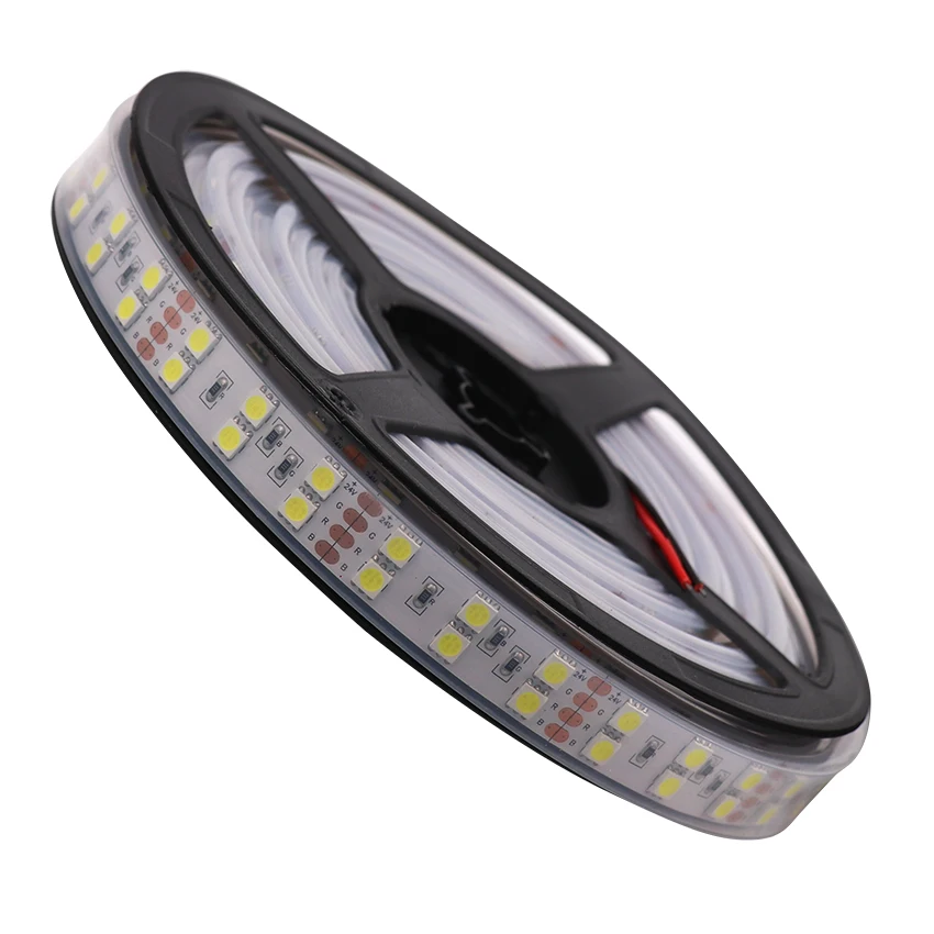 Светодиодная лента 5 М 5050 двухрядный RGB светильник DC 12 В 24 в 120 светодиодов/м гибкий