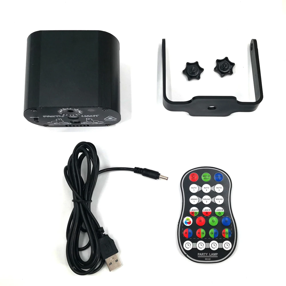 60 узоров RGB светодиодный светильник для дискотеки 5 В USB подзарядка лазерный