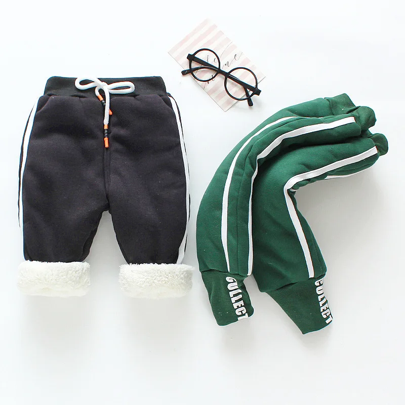 Осенне зимние леггинсы для маленьких мальчиков штаны младенцев плотные