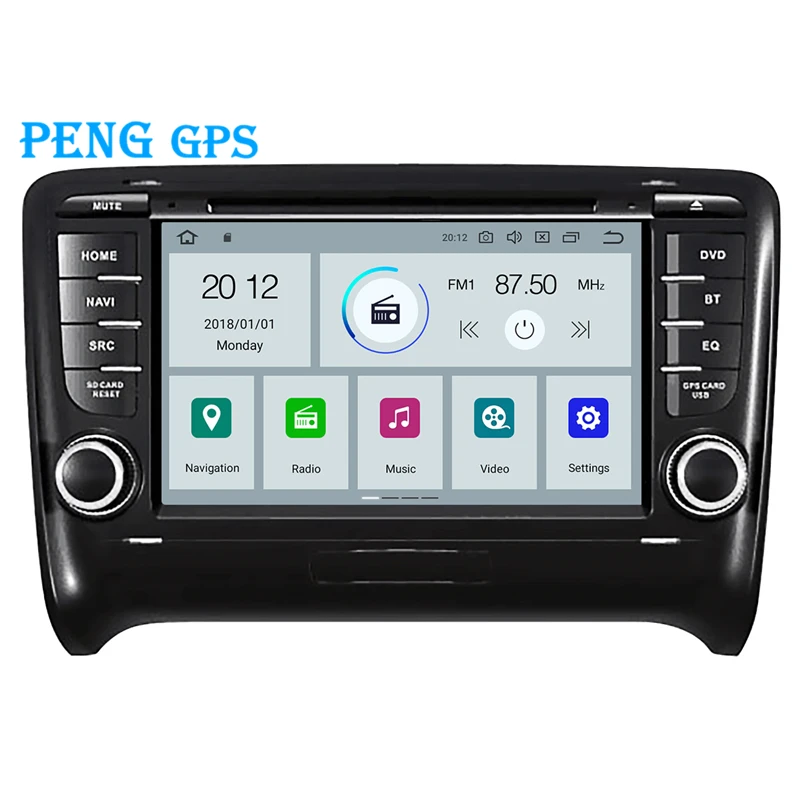 Автомобильный плеер с GPS навигацией Android 9 0 для Audi TT 2006 2014 2DIN головное устройство CD
