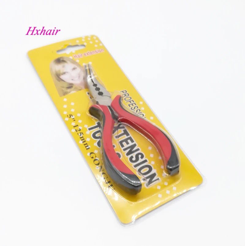 Красные щипцы для волос № 11 ручная изогнутая головка с зубцами и 3 отверстиями