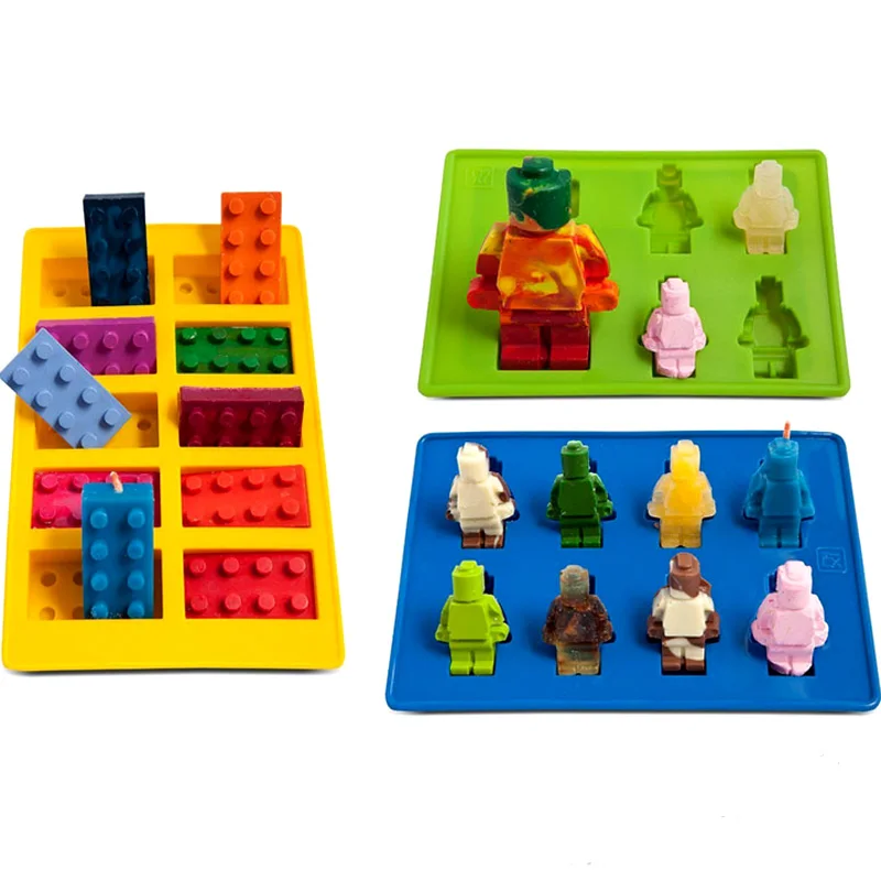 Инструменты для торта отверстия лего мини фигурка робот лоток с формой кубиков