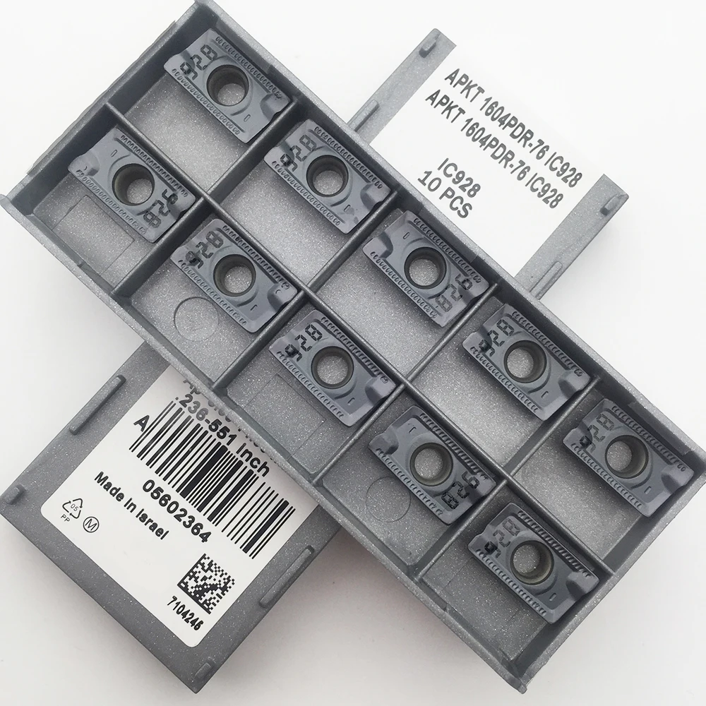 10 шт. вставка для Iscar APKT1604PDR 76 IC928 твердосплавное лезвие APMT1604 PDER стали нержавеющей