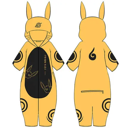 Jumpsuits Ограниченное количество Аниме Наруто Узумаки Наруто косплей костюмы хлопок символ Коноха пижамы халат пижамы с капюшоном Комбинезоны Костюм - Color: Jumpsuits