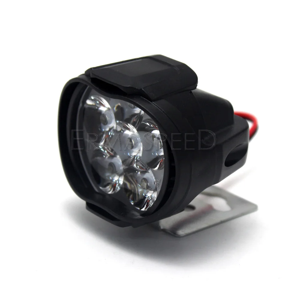 1pc 6LED Пара мотоцикл светодиодный фары 12V 3000K светодиодные противотуманные лампы с вкл/выкл переключатель для KTM Cafe Racer Kawasaki versys 650 Мотокросс точечные светильники - Цвет: 1pc 6LED