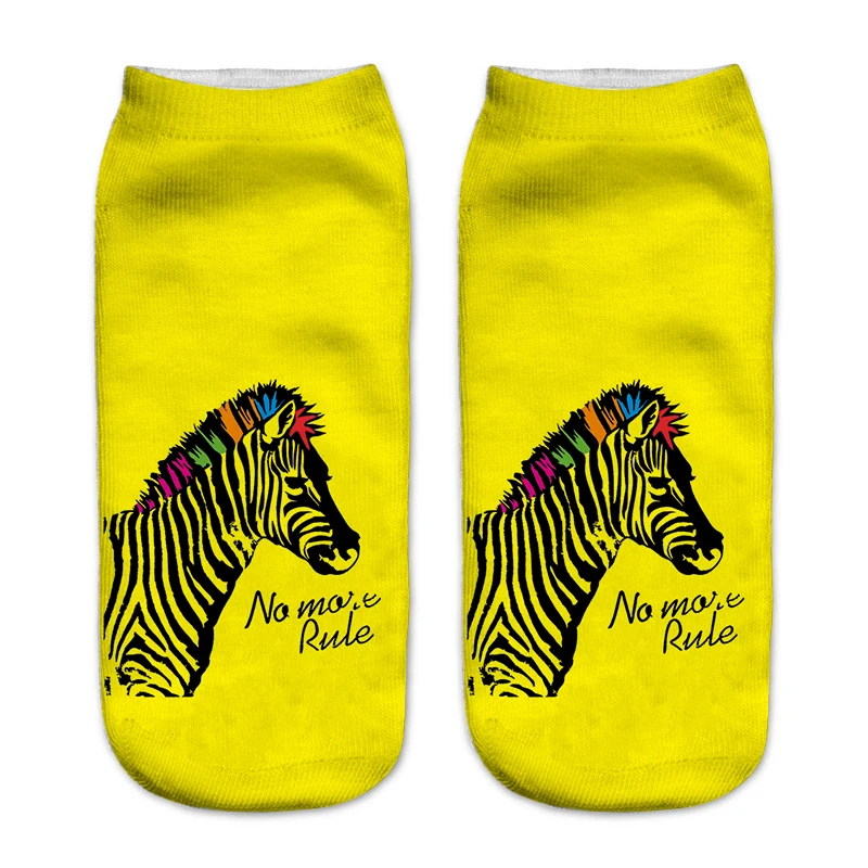 Новое поступление модные милые короткие носки с 3D цифровой печатью I love you Marilyn Monroe