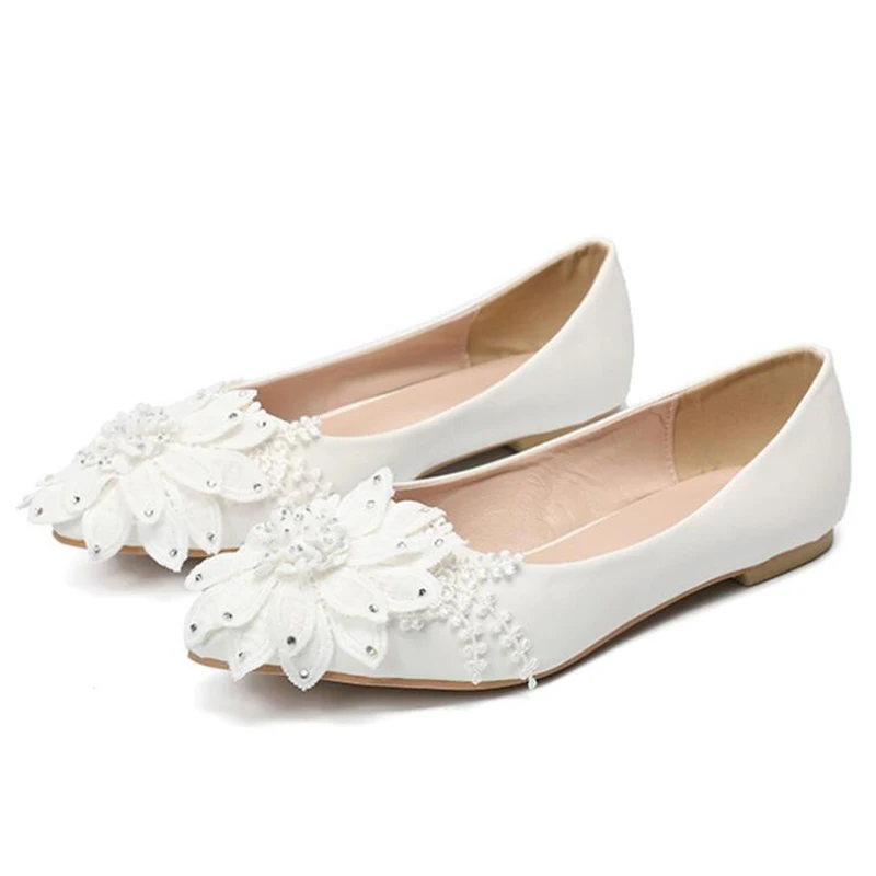 Новинка свадебные туфли шелковые на плоской подошве удобные большого размера с