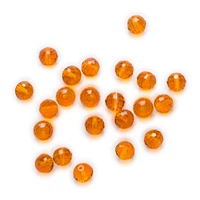 50 piece orange crystal glass 96 cut faceted spacer beads for handmade bracelet necklaces diy jewelry making 6 10mm