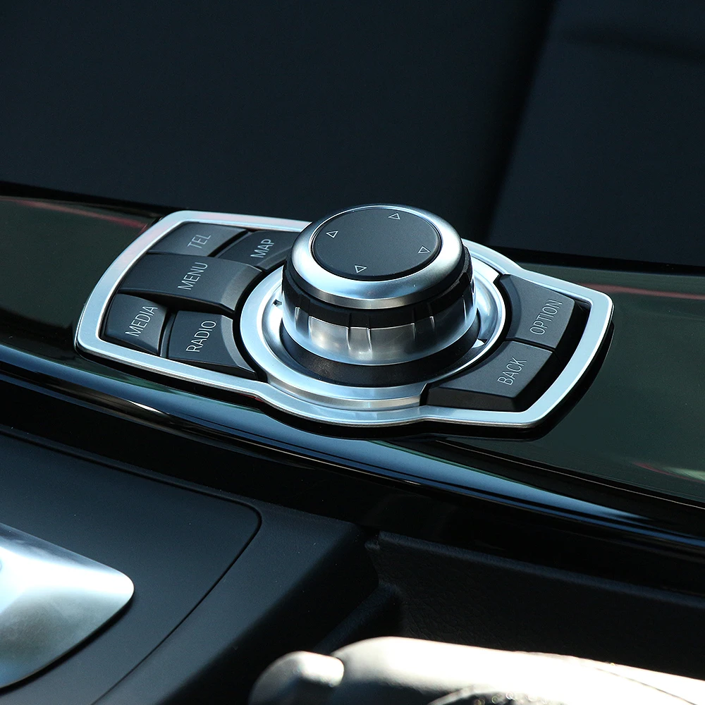 Автомобильный Стайлинг мультимедиа Кнопка украшения наклейки для BMW X1 X3 X5 X6 E70 E83