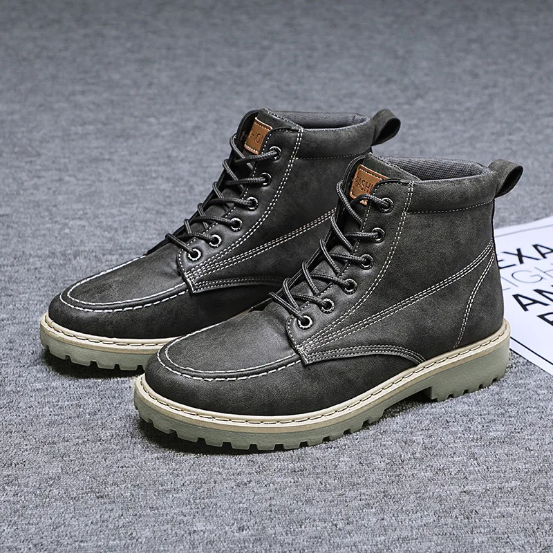 Fall and Winter 2019 New Men's Leather Boots Outdoor Retro Martin Workwear Snow | Обувь