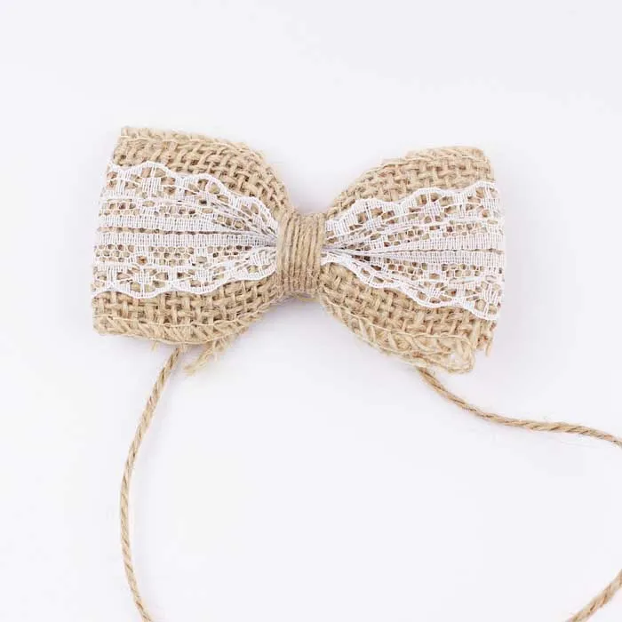 Лента из натурального джута с бантом/винтажное Свадебное Ремесло/Скрапбукинг