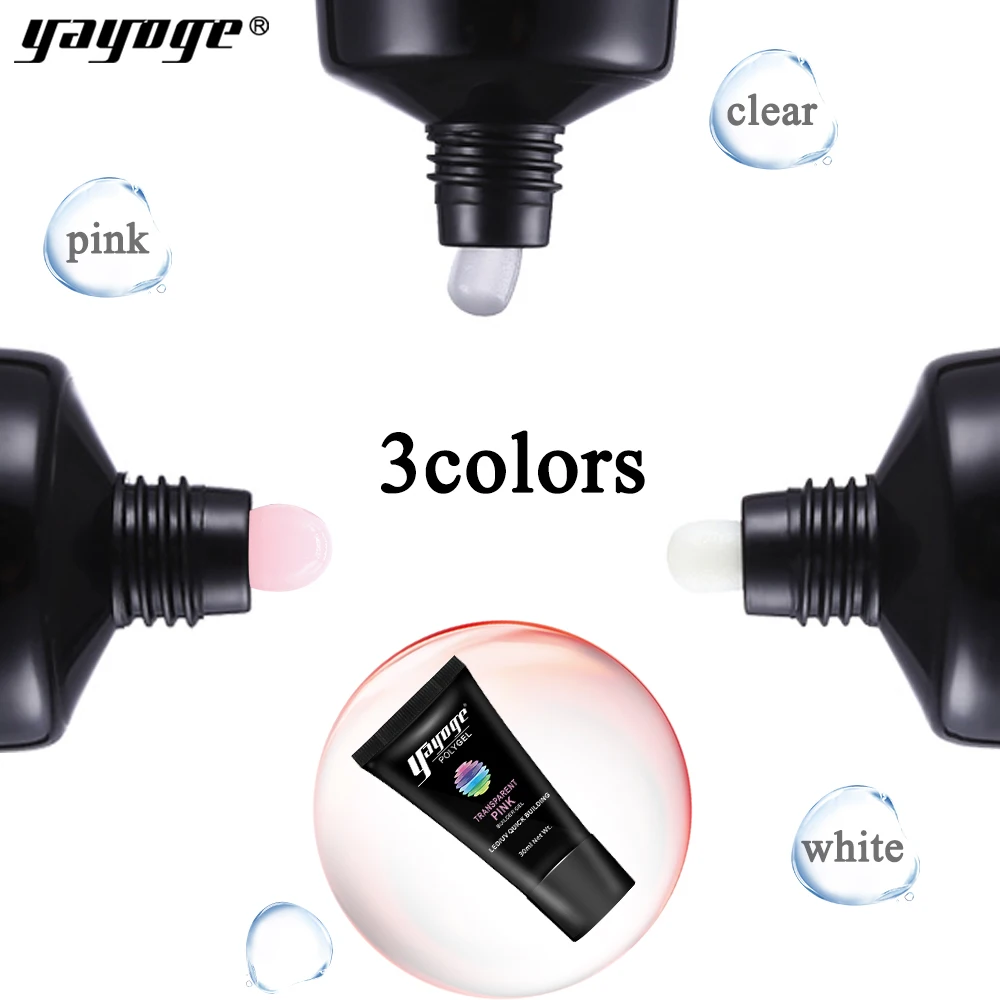Yayoge Poly Gel Kit 18W Мини УФ LED Lamp Nail Builder Gel For расширение Лаки лак для ногтей полигель быстрый жесткий акриловый здания