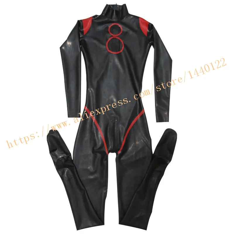 

Women Sexy Fetish Latex Catsuit Garment Bodysuits Rubber Catsuit Clothing Plus Size Jumpsuit Customize Service LC135