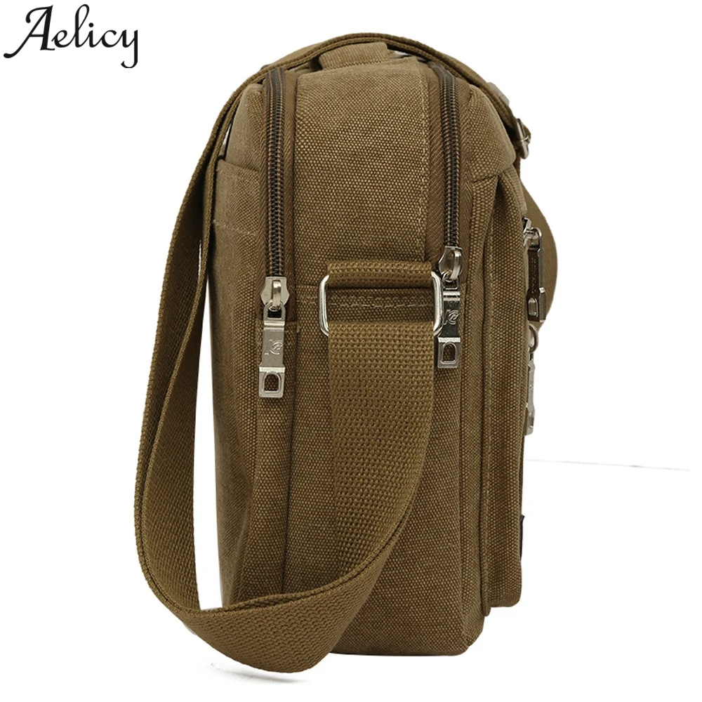 Aelicy, Хит, модная женская мужская сумка, винтажная, деловая, холщовая, через плечо, сумки через плечо, женские сумки-мессенджеры, сумка на молнии