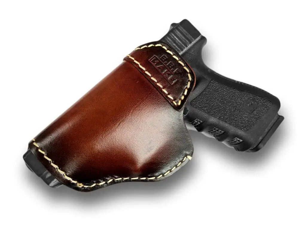 B.B.F MAKE Пистолет Чехол кожаный мешок Patternt сумка доски для S& W М& P щит GLOCK 17 18 19 22 23 26 27 32 42, 43 SpringField Cas