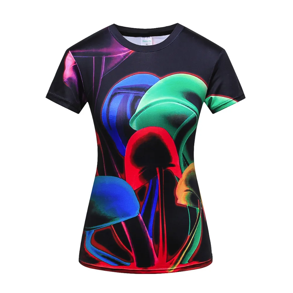 Женская футболка с 3D принтом черепов летняя в стиле хип хоп Харадзюку