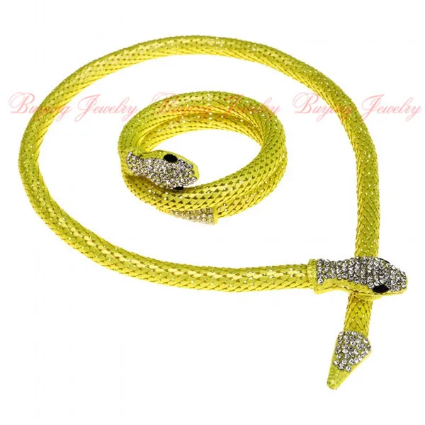 Винтаж подарок ювелирные изделия 9 Цвета 2 стиля себе змея Мода цепи кристалл