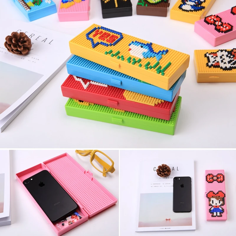 1 шт. простые блоки многофункциональный креативный чехол карандаш пластиковая