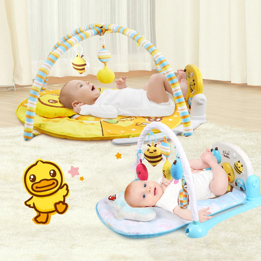 Новый детский игровой коврик пианино для игр в тренажерном зале с подсветильник