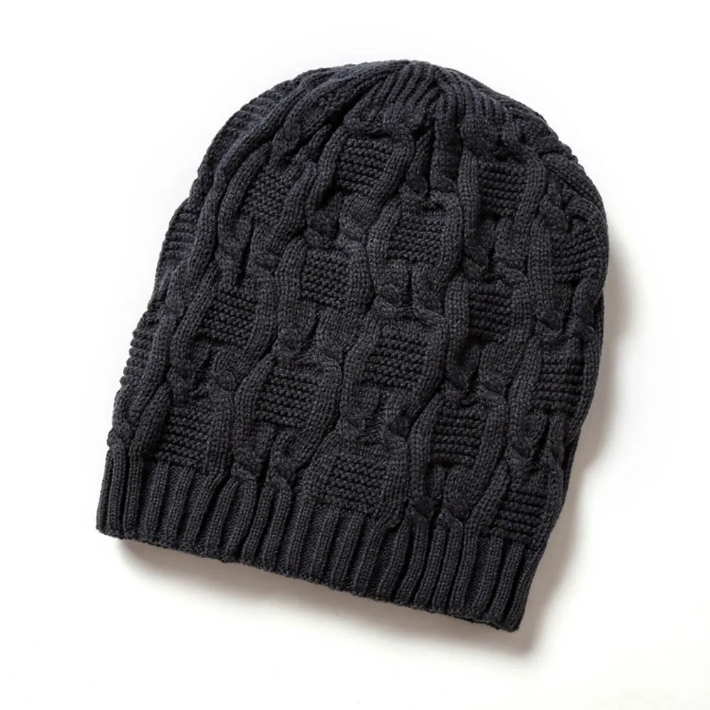 Теплая меховая вязаная Лыжная шапка мешковатые шапки для мужчин и женщин|beanie