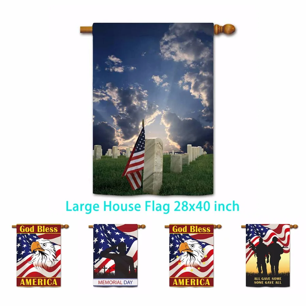 God Bless America Bald Eagle индивидуальный Садовый флаг спасибо США военная служба памятный