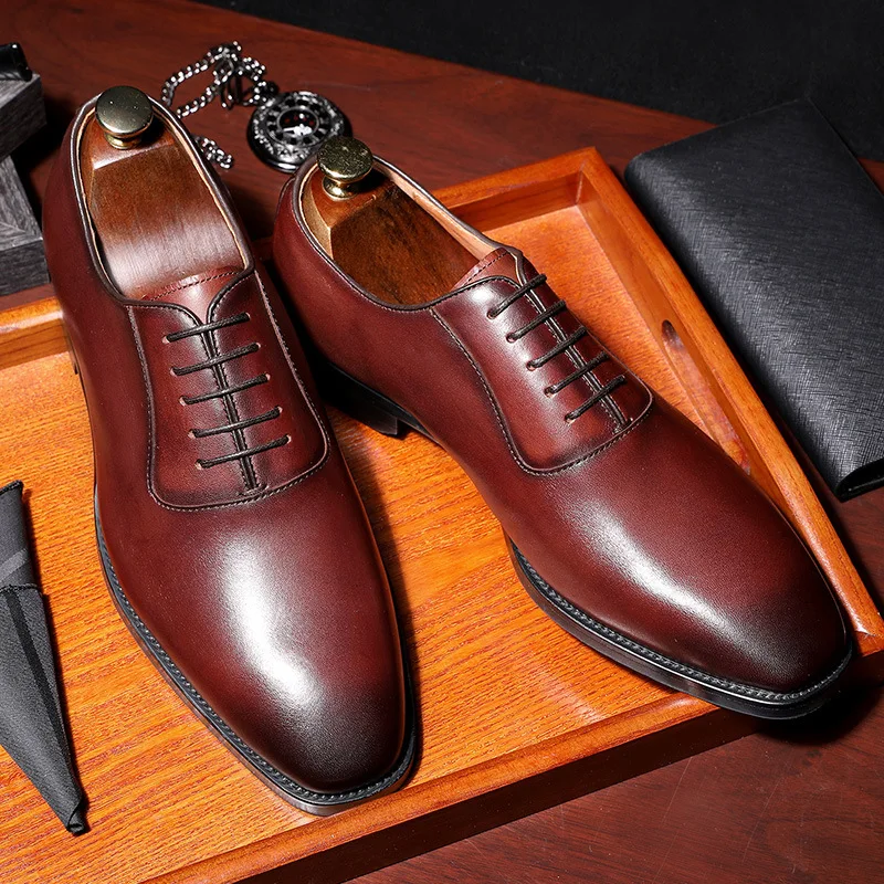 DESAI/кожаные туфли с натуральным лицевым покрытием Мужские модельные в деловом