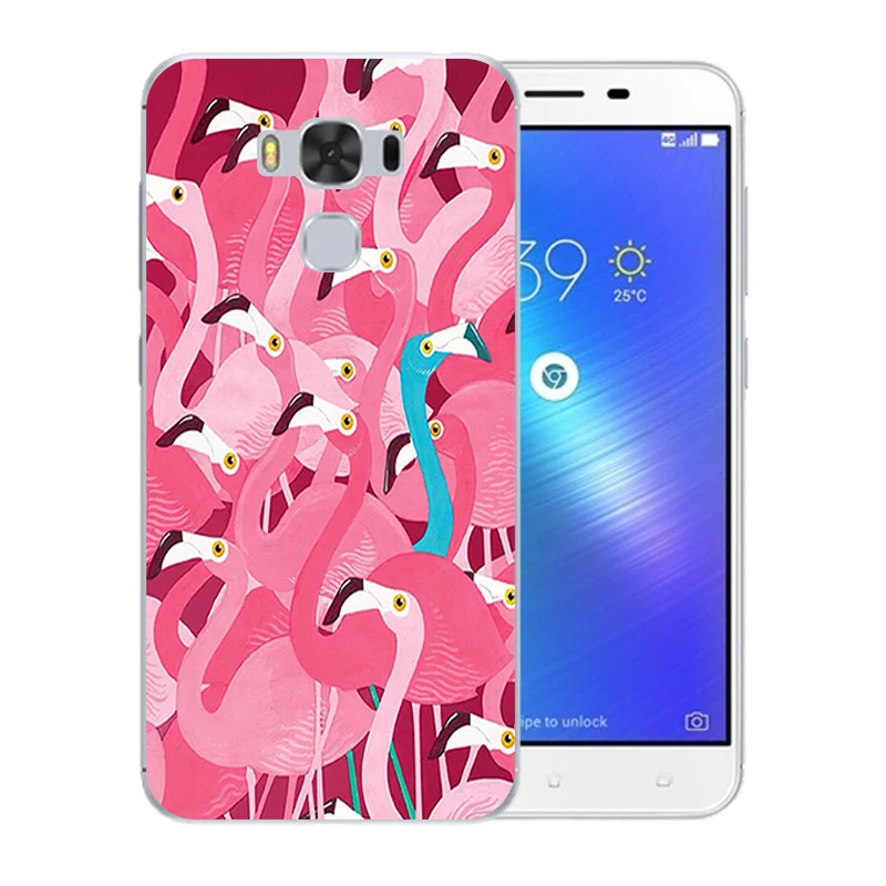 Soft Silicone for Asus Zenfone 3 MAX ZC553KL 5.5 inch Phone Cases Flamingos Pattern Coque Protective Back Cover |