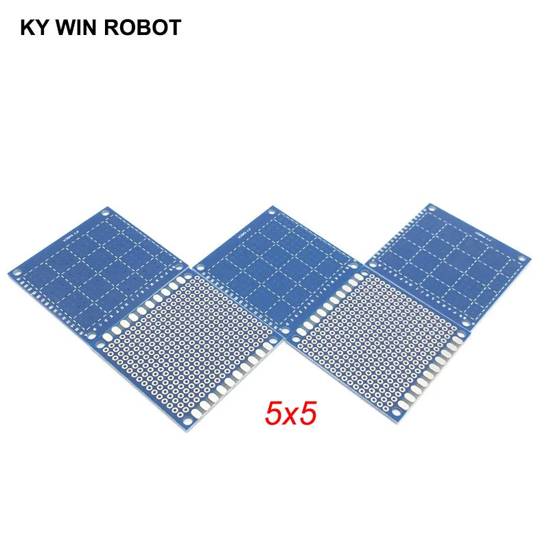 

5pcs 5x5cm 50x50 mm Bule Single Side Prototype PCB Universal Printed Circuit Board Protoboard For Arduino