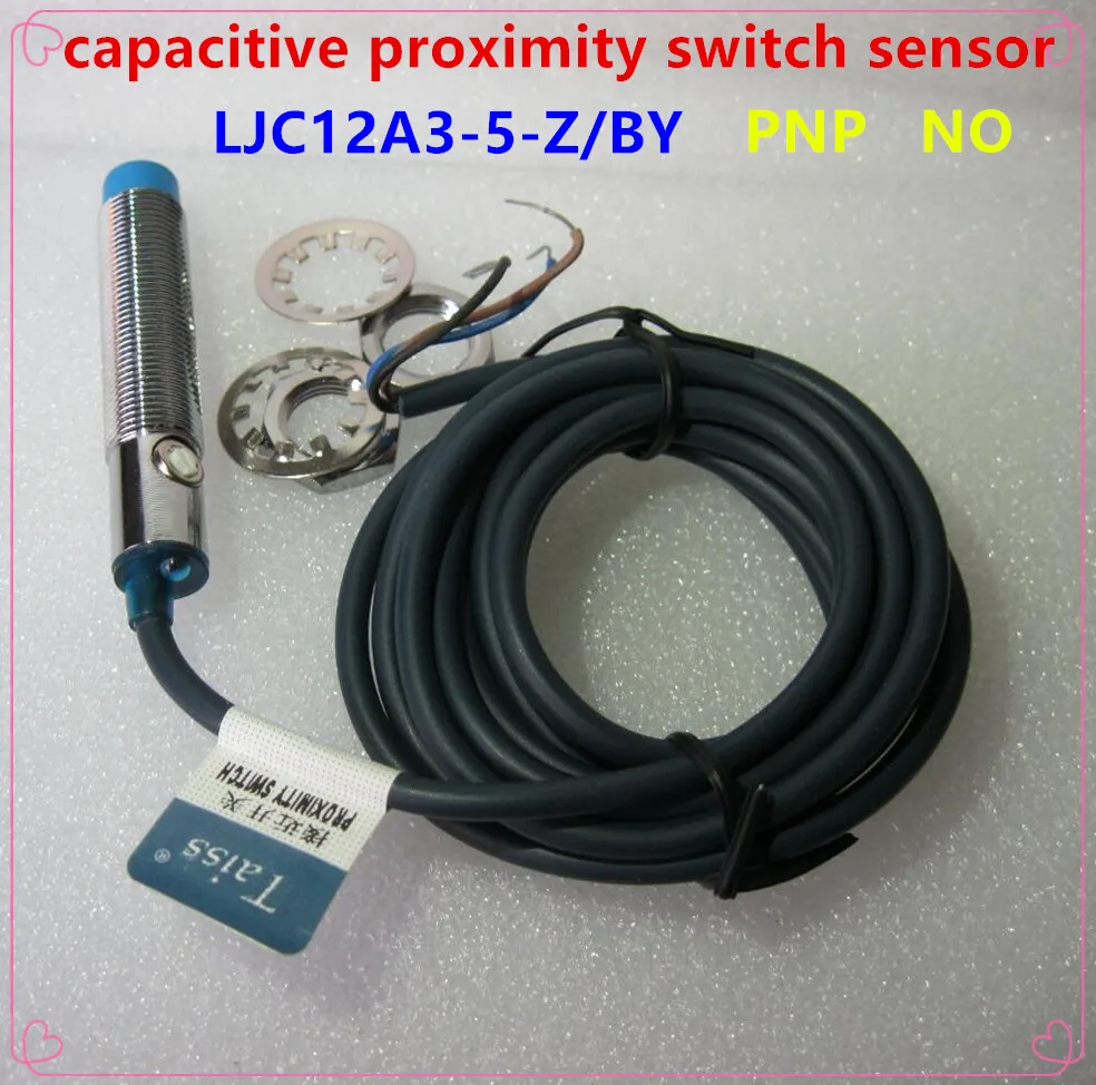 

5pcs High Quality M12 Three Wire DC6-36V PNP NO 1-5mm distance measuring capacitive proximity switch sensor - LJC12A3-5-Z/BY